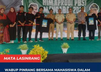 Wabup Pinrang Bersama Mahasiswa Dalam Gelar Himaprodi FBSI Mengabdi TH 2024