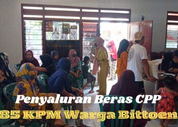 285 KPM Warga Bittoeng Terima Beras Cadangan Pangan Pemerintah (CPP)