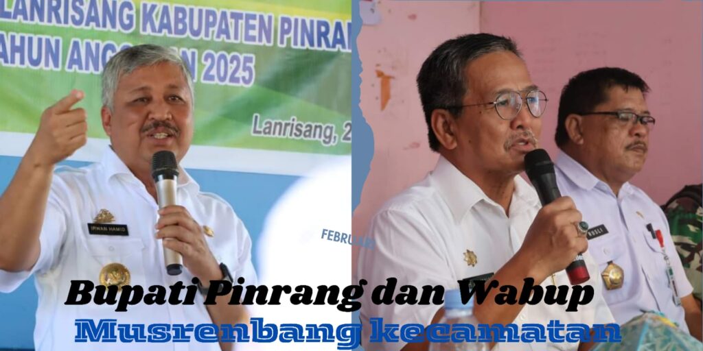 Bupati Pinrang Dan Wabup Hadiri Musrenbang Di 2 Kecamatan Berbeda