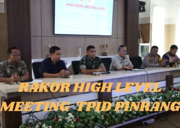 Wabup Pinrang Pimpin Rakor High Level Meeting TPID