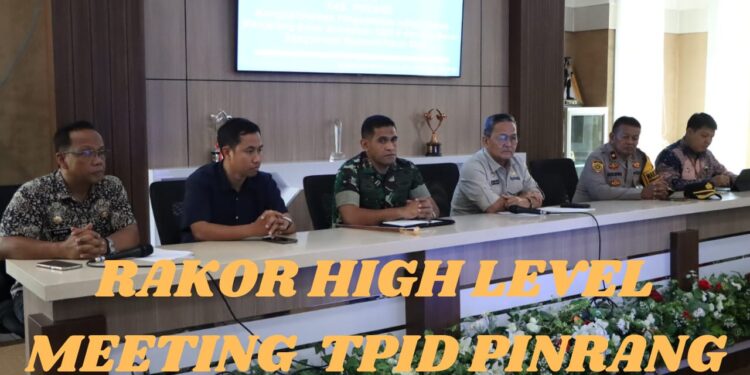 Wabup Pinrang Pimpin Rakor High Level Meeting TPID
