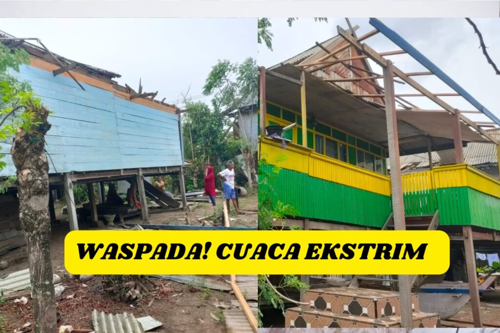 Angin Puting Beliung Rusak Puluhan Rumah Warga di Desa Tassiwalie Suppa