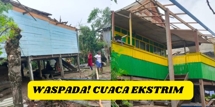 Angin Puting Beliung Rusak Puluhan Rumah Warga di Desa Tassiwalie Suppa