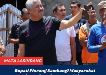 Bupati Pinrang Turun Pantau Kondisi Korban Bencana Angin Kencang Di Suppa