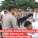 POLRES PINRANG GELAR APEL PAGI DAN HALAL BIHALAL,KAPOLRES : TETAP SEMANGAT DALAM TUGAS, MINAL AIDZIN WALFA’IDZIN