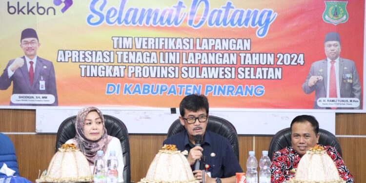 PLH Bupati Pinrang Terima Kunjungan Tim Verlap BKKBN Sulsel