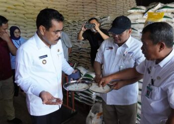 PJ.Bupati Pinrang Tinjau Kondisi Beras Bantuan Pangan