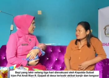 Bayi Bharadaksa Mendapat Kunjungan Ketua Bhayangkari Daerah Sulsel 