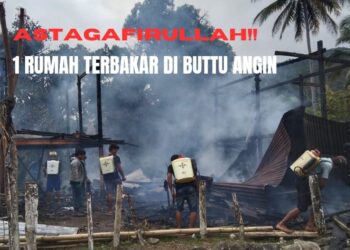 Usai 3 Rumah Terbakar Kembali 1 Rumah Terbakar di Buttu Angin