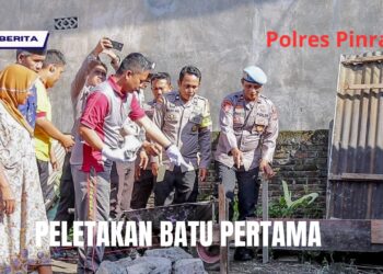 HUT Bhayangkara Ke 78,Polres Pinrang Bantu Warga Kurang Mampu,
