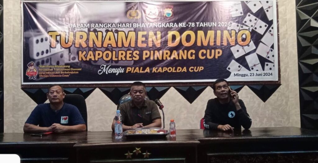 Meriahkan Hut Bhayangkara ke 78, Polres Pinrang Gelar Turnamen Domino