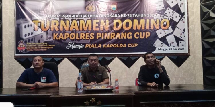 Meriahkan Hut Bhayangkara ke 78, Polres Pinrang Gelar Turnamen Domino