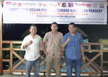 Ketua DPD PJI Sulsel Bersilaturahmi Ke Sekretariat PW MOI Pangkep