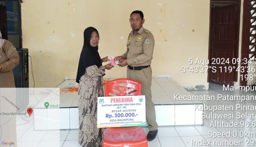 Sejumlah 35 Warga Desa Malimpung Terima Bantuan Langsung Tunai ( BLT DD )