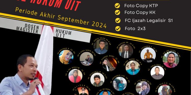 Sebuah Kesempatan Emas,Ayo!!!! Mendaftar di S2 Hukum UIT,Hanya Dengan Biaya Rp.1 Juta