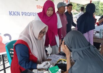 KKN Profesi Kesehatan Unhas Gelar Pelayanan Kesehatan di Sambut Ratusan Warga 