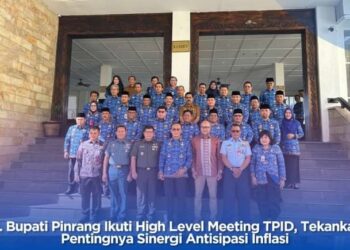 Pj.Bupati Pinrang Ikuti High Level Meeting TPID,Tekankan Pentingnya Sinergi Antisipasi Inflasi