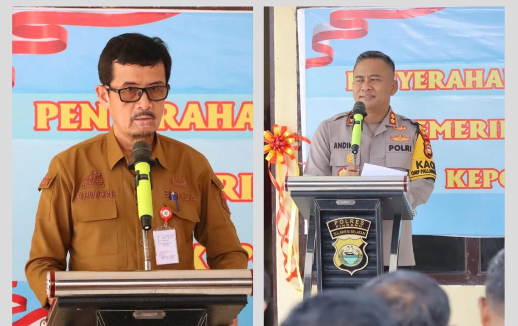 Pemkab Pinrang Bersama Polres Pinrang,Serah Terima Tanah Hibah dan Bangunan Kantor Polsek Watang Sawitto