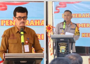 Pemkab Pinrang Bersama Polres Pinrang,Serah Terima Tanah Hibah dan Bangunan Kantor Polsek Watang Sawitto