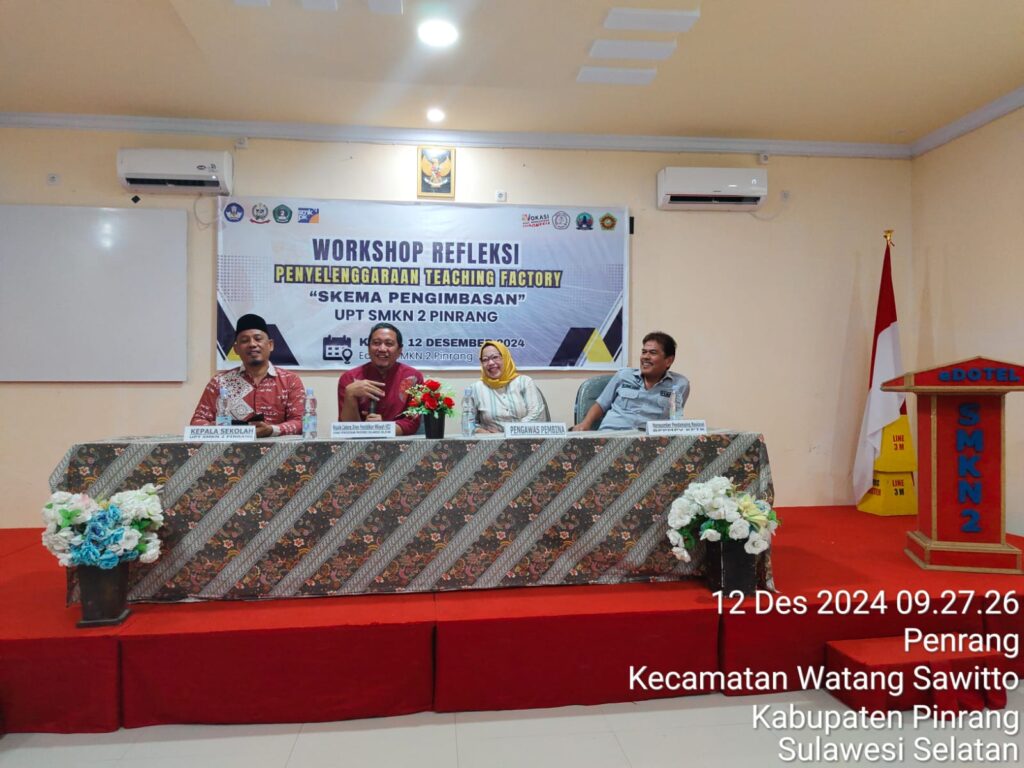 Workshop Refleksi, Teaching Factory Skema Pengimbasan,Sukses di Gelar SMKN 2 Pinrang