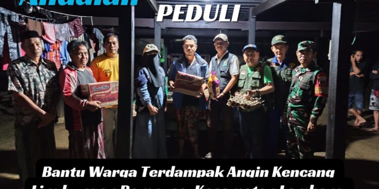 Andalan Sulsel Peduli Salurkan Bantuan Korban Angin Kencang di Kecamatan Lembang