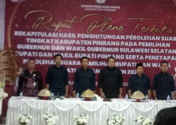 KPU Pinrang Gelar Rapat Pleno Terbuka Rekapitulasi Suara Pilkada Serentak 2024