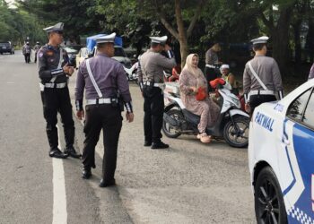 Sat Lantas Polres Pinrang Gelar Operasi Keselamatan Pallawa Tahun 2025 di Hari Ke-3