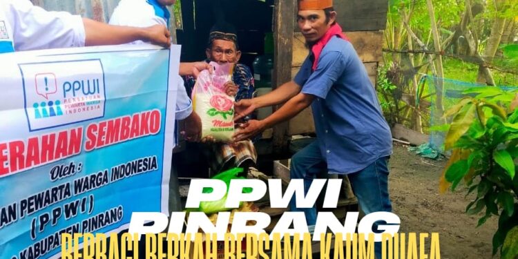 DPC PPWI Pinrang Ulurkan Tangan, Salurkan Sembako dan Gelar Buka Puasa Bersama Untuk Masyarakat yang Membutuhkan