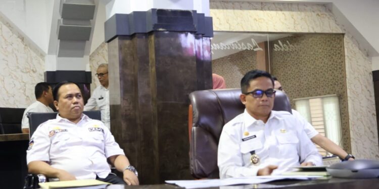 Wabup Pinrang Memimpin Rapat Koordinasi Percepatan Penurunan Stunting,Secara Daring