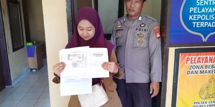 STNK Hilang, Nurul Sabrina S.Kep Apresiasi Respons Cepat dan Ramah Polsek Cendana