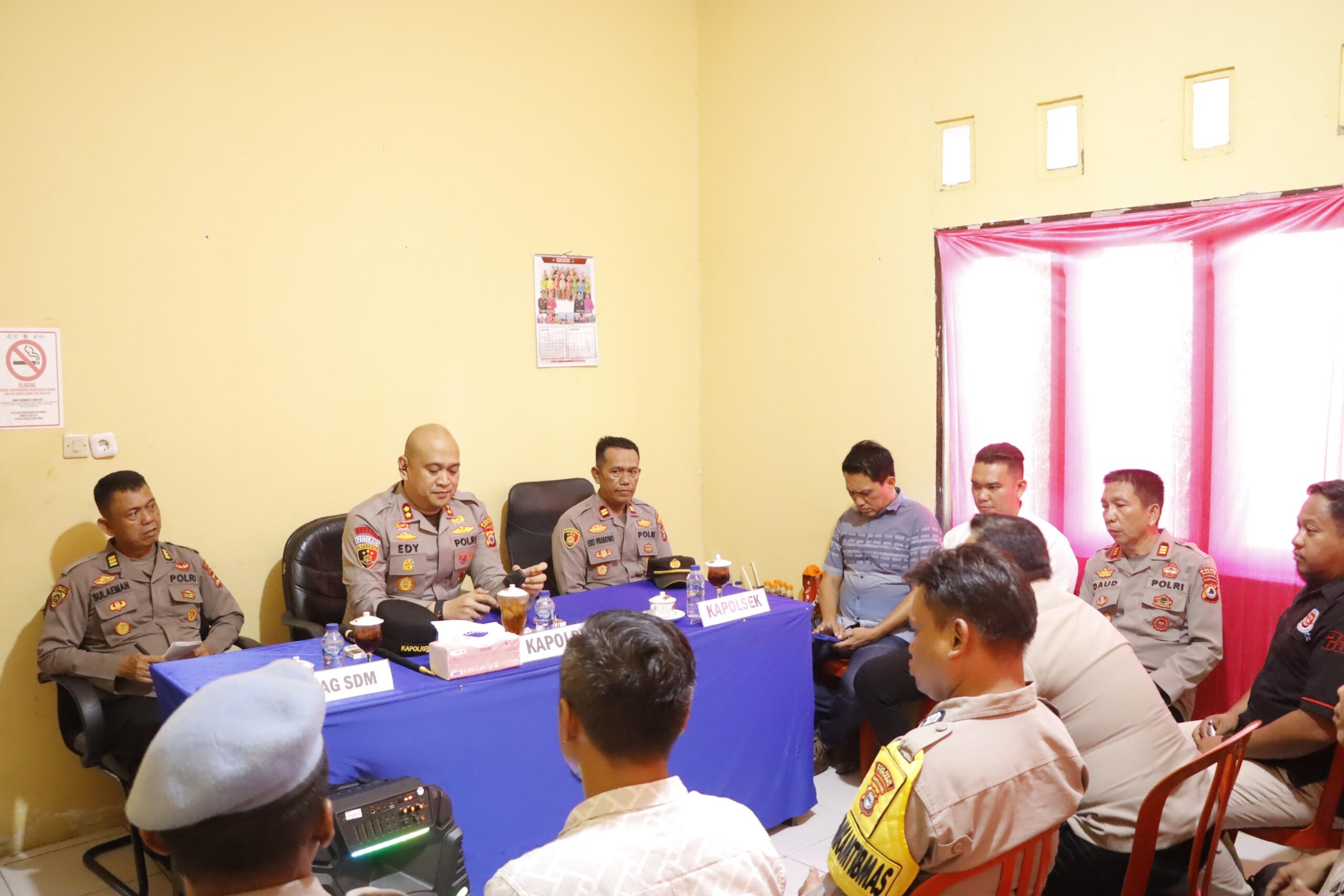 Kunker Perdana, Kapolres Pinrang di Dua Polsek Sekaligus Bagian Utara