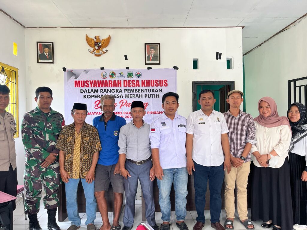 Mantan Kades 2 Periode Muhammad Basri.S.Sos Terpilih Ketua Koperasi Merah Putih Desa Pakeng