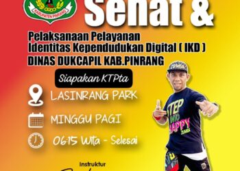 ‎Sehat Bersama dan Go Digital! Ikuti Senam Sehat dan Pelayanan IKD di Lasinrang Park