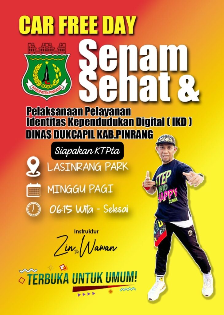 Sehat Bersama dan Go Digital! Ikuti Senam Sehat dan Pelayanan IKD di Lasinrang Park