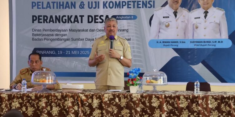 Bupati Pinrang Resmi Membuka Pelatihan dan Uji Kompetensi Perangkat Desa Angkatan II