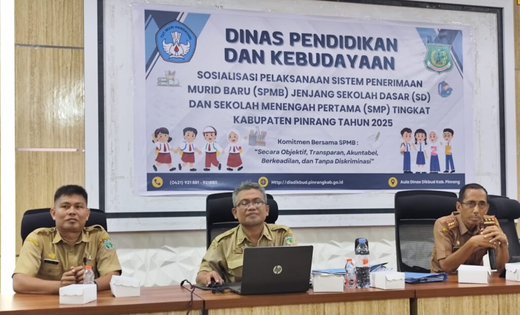 Disdikbud Kabupaten Pinrang Gelar Sosialisasi SPMB tahun 2025