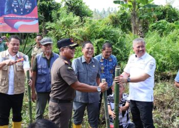 Bupati Pinrang Hadiri Peletakan Batu Pertama Proyek Rekonstruksi Jembatan Bila di Batu Lappa