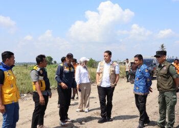 Wakil Bupati Pinrang Dampingi BNPB Pantau Rekonstruksi Jalan Poros Vital