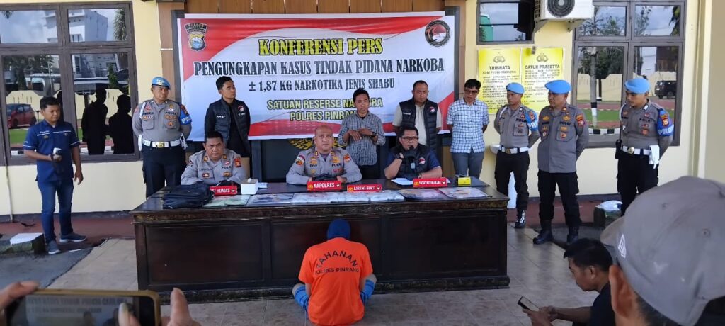 Pukulan Telak Jaringan Narkoba Internasional: Polres Pinrang Sita 1,87 Kg Sabu Bernilai Rp 2,5 Miliar!