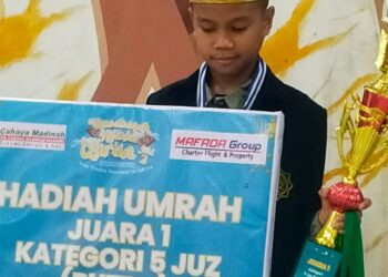 Hafiz Cilik SMPN 1 Patampanua Sabet Juara MHQ Se-Sulsel, Berangkat Umrah!