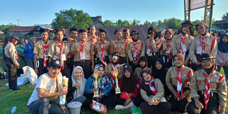 Pramuka SMPN 1 Patampanua Borong Dua Gelar Bergengsi di Jambore Ranting VI 2025 ‎