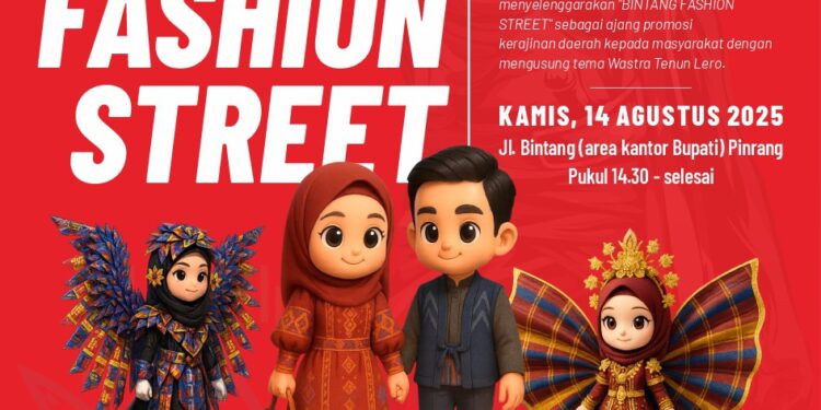 ‎Pinrang Gempar! Bintang Fashion Street 2025 Siap Padukan Glamor Busana dan Semangat Kemerdekaan HUT ke-80 RI