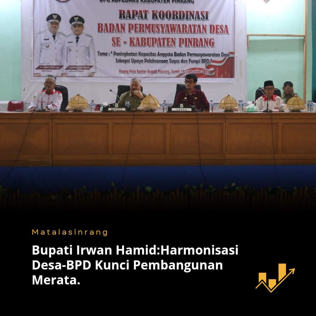 Bupati Irwan: Harmonisasi Desa-BPD, Kunci Pembangunan Merata