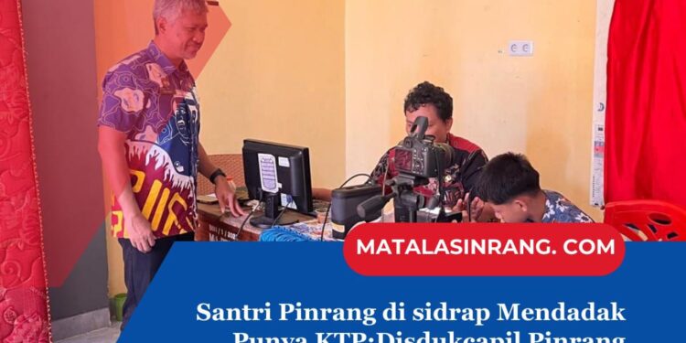 Santri Pinrang di Sidrap Mendadak Punya KTP: Disdukcapil Pinrang “Jemput Bola” ke Ponpes Al-Urwatul Wutsqaa