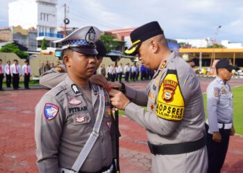 Polres Pinrang Gelar Apel Operasi Lilin 2025 Jelang Natal dan Tahun Baru