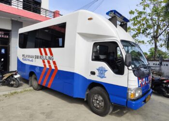 ‎Pelayanan Prima Satlantas Polres Pinrang, SIM Keliling Ringankan Warga Duampanua ‎