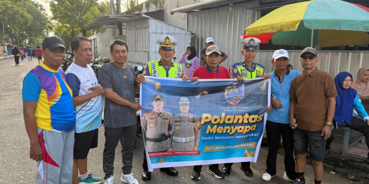 Operasi Keselamatan Pallawa 2026, Satlantas Pinrang Edukasi Warga di Car Free Day
