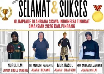SMAN 1 Pinrang Juara Umum O2SN, Sabet Tiga Medali Emas