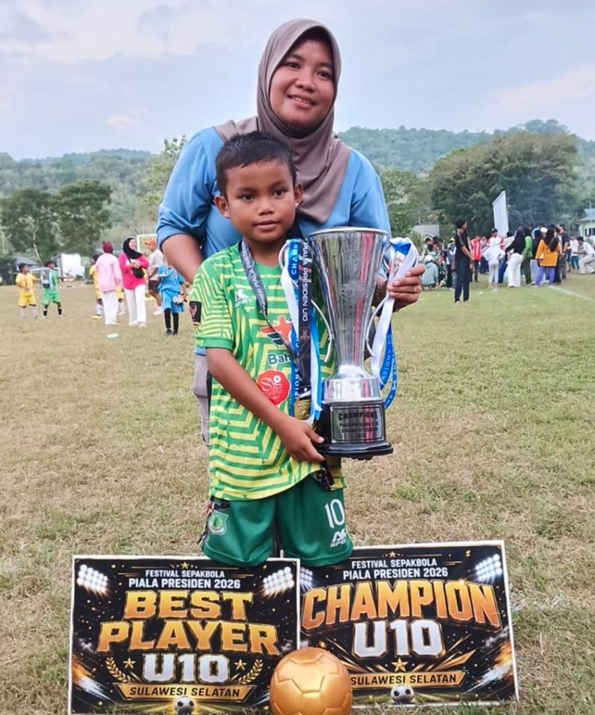 Siswa UPT SDN 170 Pinrang Jadi Pemain Terbaik Piala Presiden U-10 Sulsel