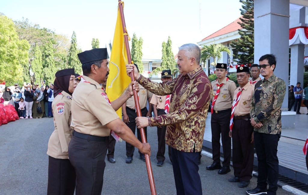 71 Pramuka Pinrang Dilepas ke Jambore Nasional, Bupati Tekankan Karakter dan Kepemimpinan